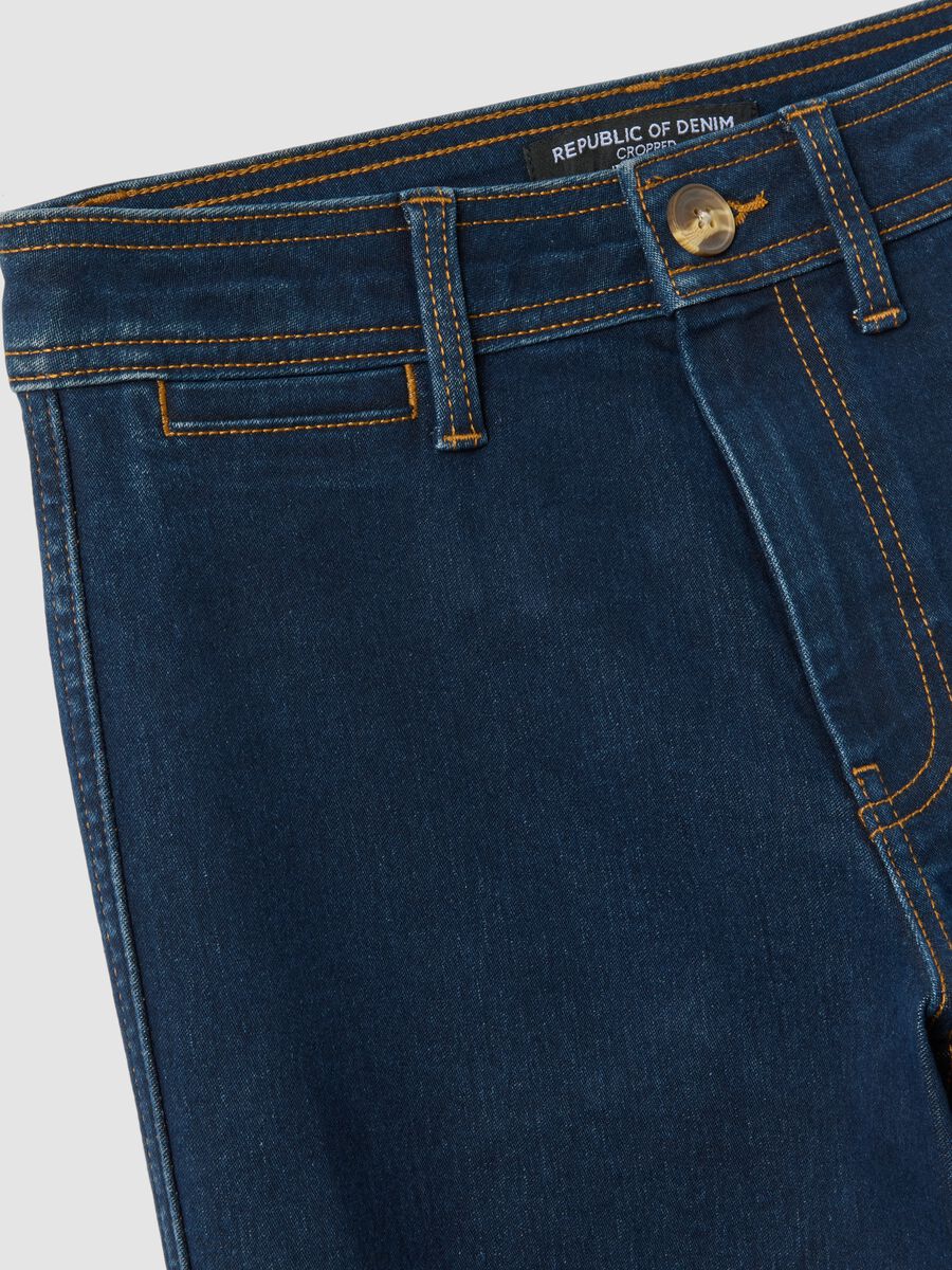 Blue wide-leg jeans in stretch cotton_6