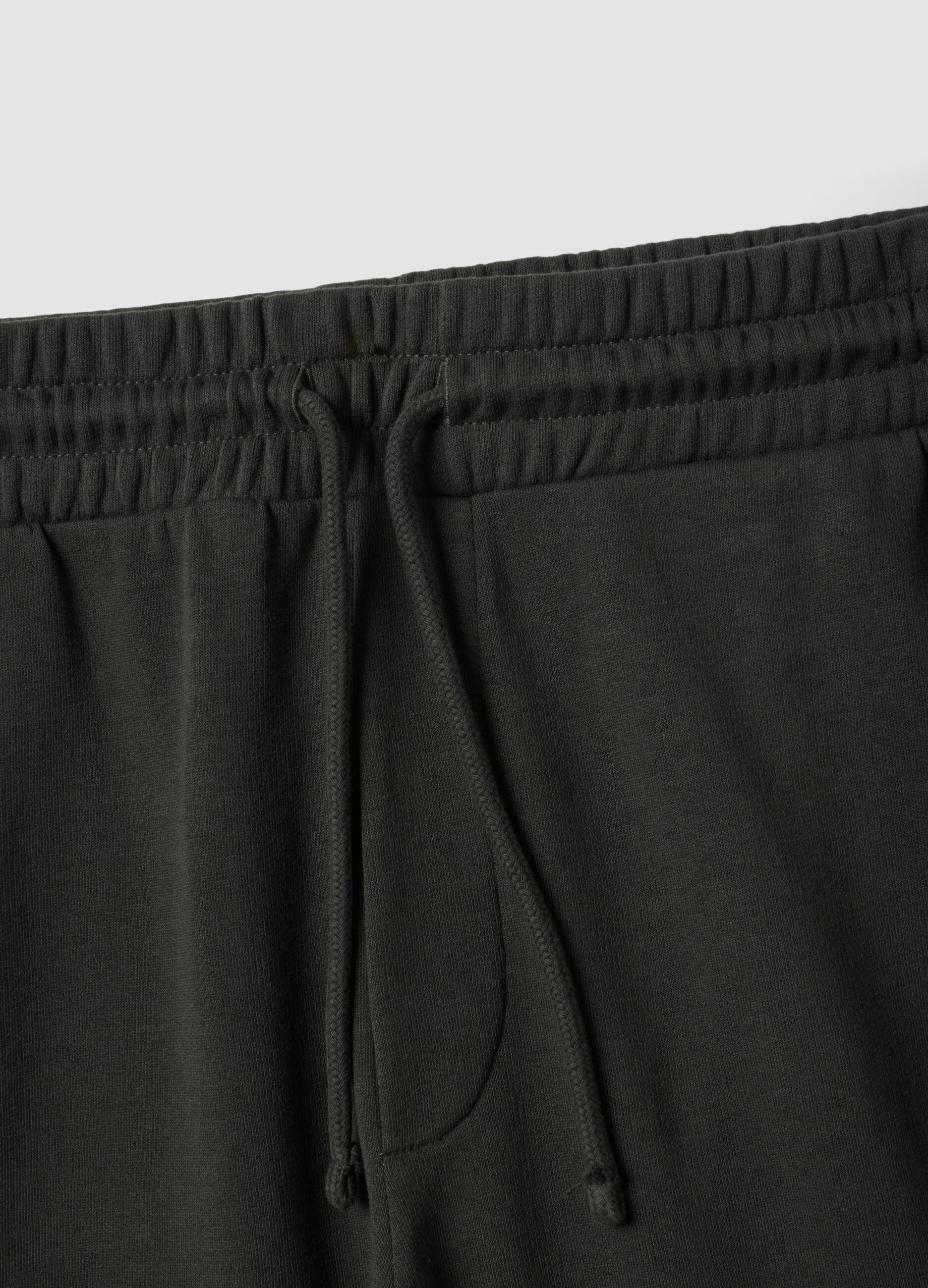 Dark grey regular-fit cotton-blend joggers