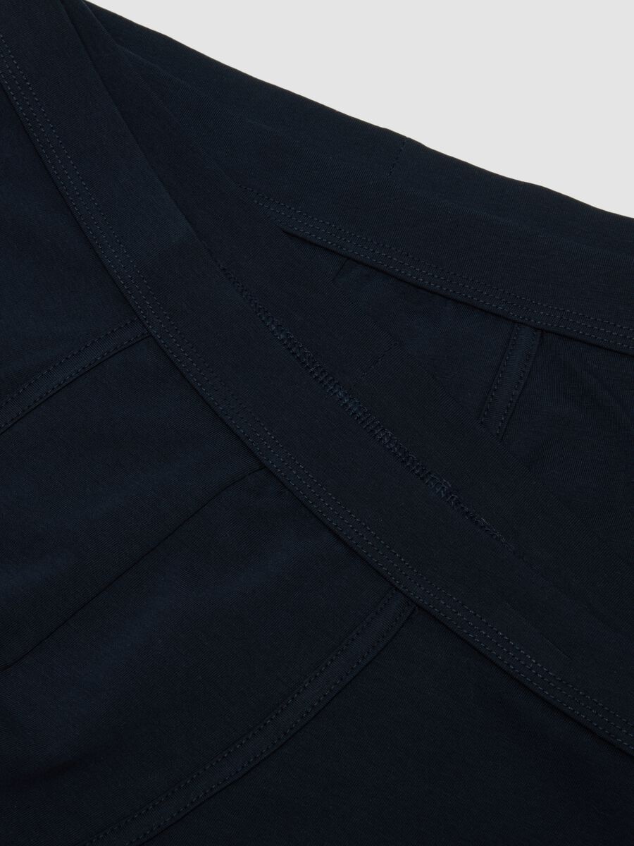 Bipack di boxer midi blu in cotone Supima elasticizzato_5