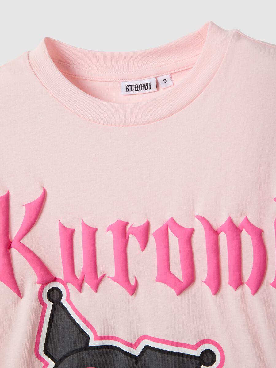 Pink pure cotton T-shirt regular fit with Kuromi print_5