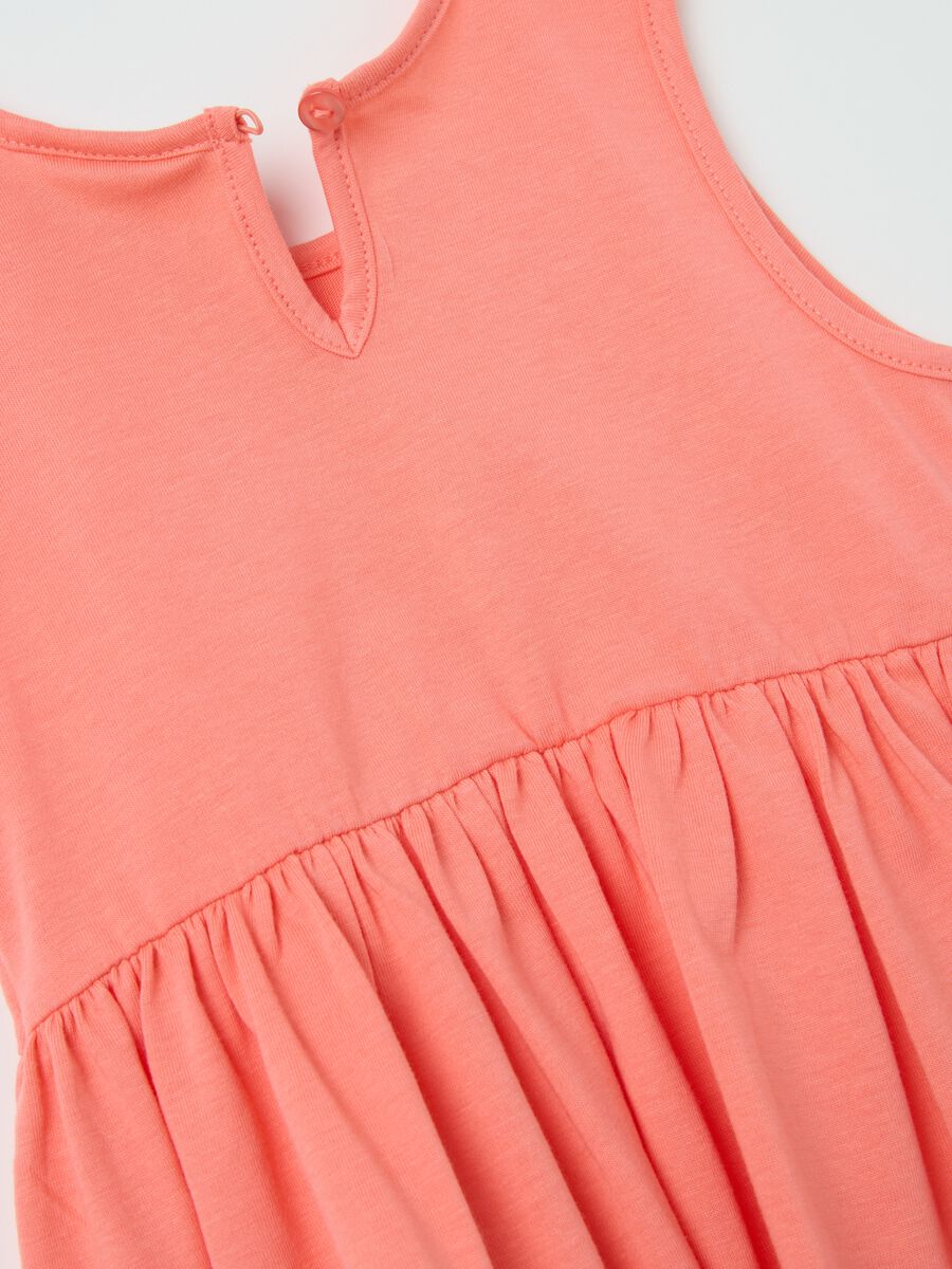 Baby girls&rsquo; orange dress in 100% cotton with regular fit_3