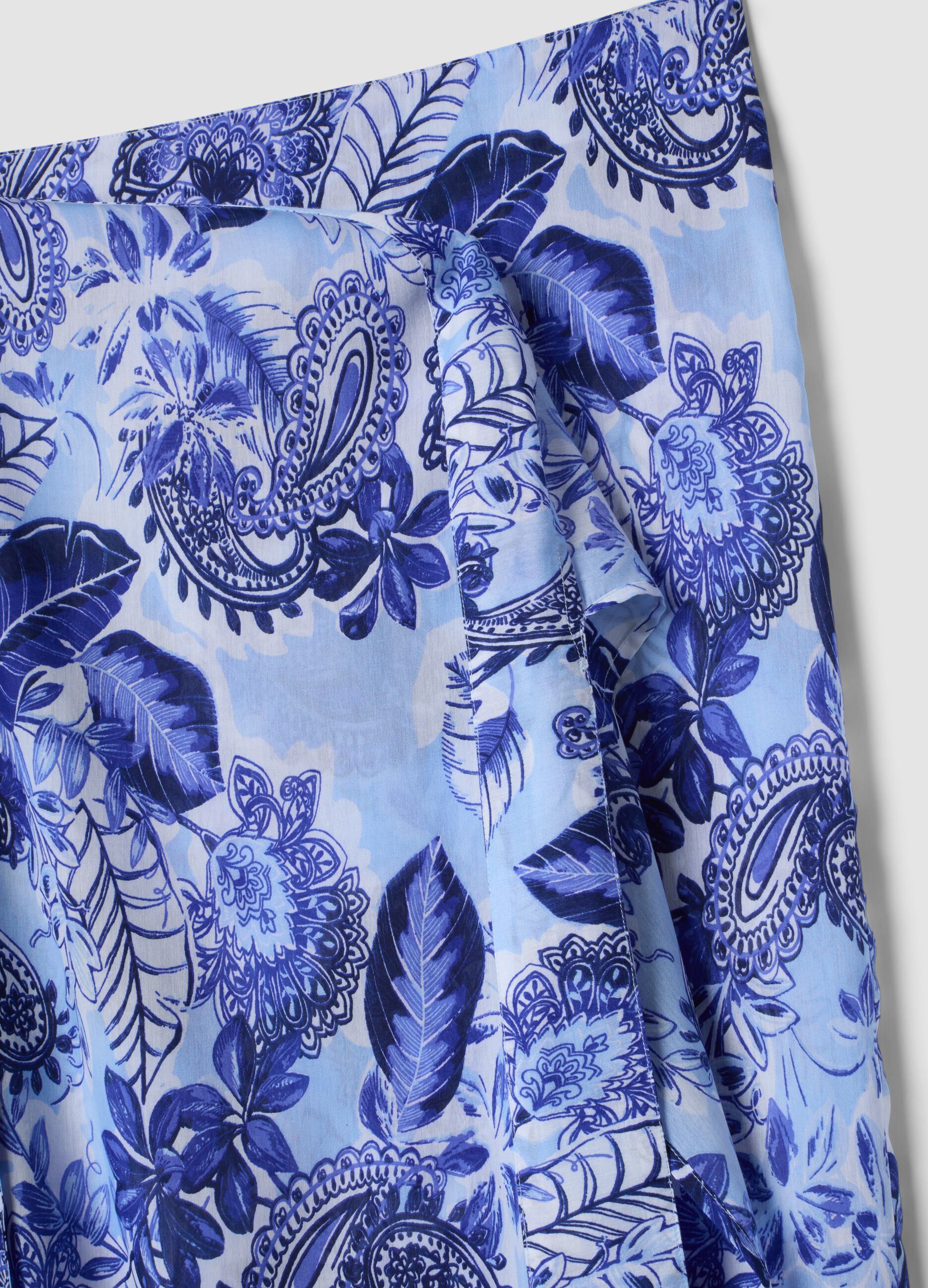 Blue printed beach sarong