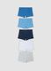 Multipack di cinque boxer midi multicolor in cotone organico elasticizzato_1