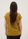Yellow pure cotton regular fit V-neck T-shirt_3