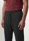 Dark grey regular-fit cotton-blend joggers_4