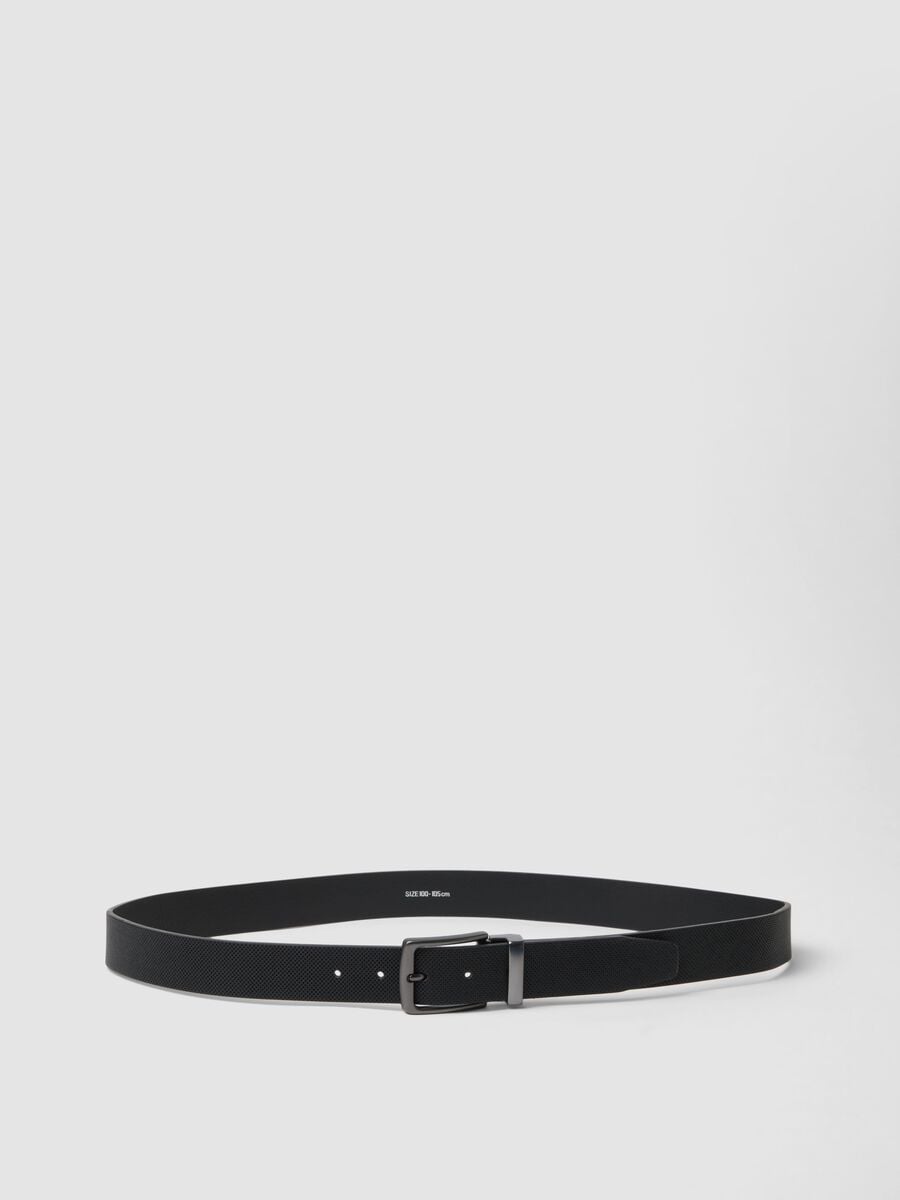 Black belt with rectangular buckle_0