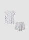 White organic cotton girls&rsquo; pyjamas with all-over print_1