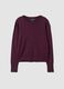 Purple viscose-blend crew-neck top_4
