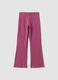 Pink cotton-stretch flared leggings_0