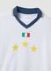 White pure cotton regular fit t-shirt with Italy details_5