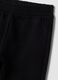 Black pure cotton jogger trousers for baby girl_3
