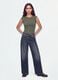 Green stretch jersey bodysuit with ruching, regular fit_0