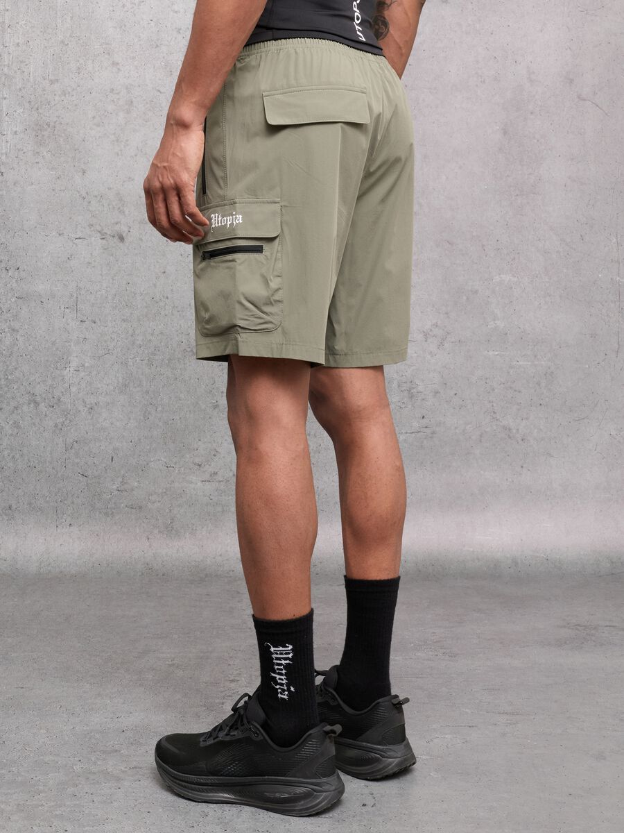 Kombat Active Cargo Shorts Military Green_3