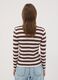 White striped pure cotton crew-neck T-shirt_3