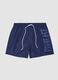 Blue swim shorts with contrast drawstring_4