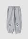 Grey cotton-viscose blend joggers_0