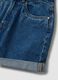 Blue pure cotton denim shorts_5