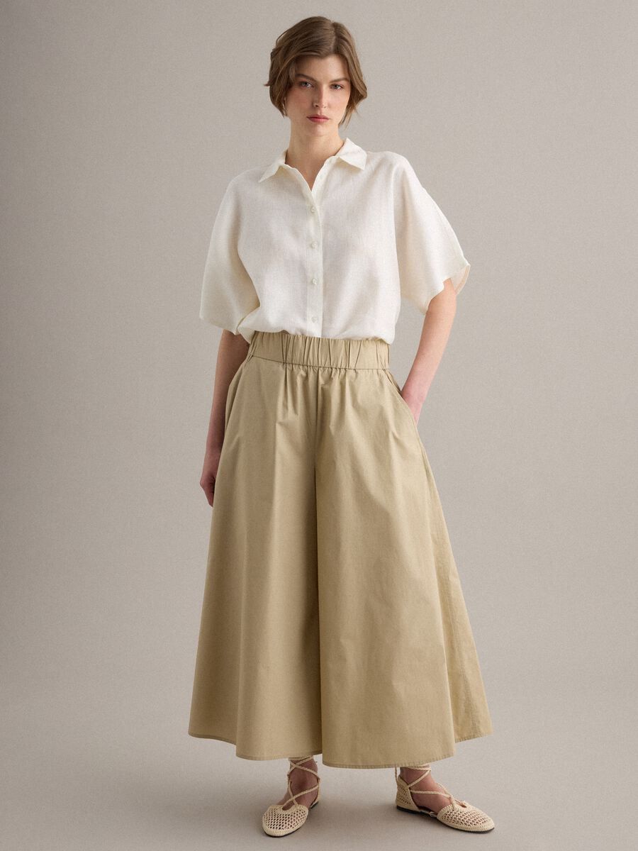 Camicia bianca in puro lino a maniche corte regular fit_2