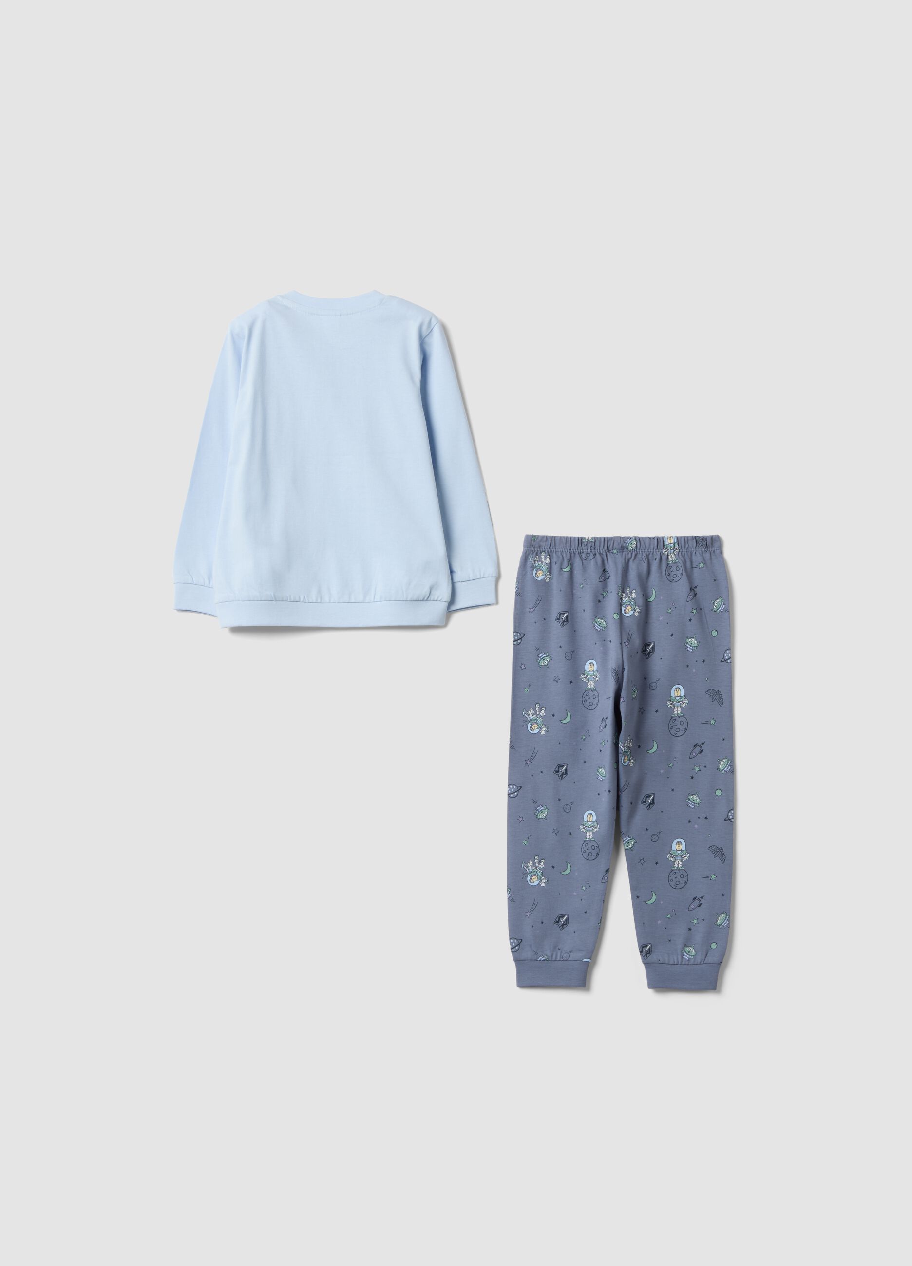Light blue Toy Story organic cotton pyjamas for baby and toddler