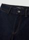 Wide leg stretch denim jeans in blue cotton_5
