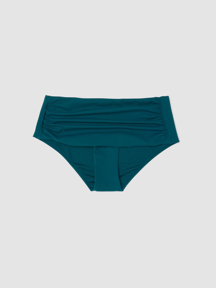 Green high-waisted stretch bikini bottoms with shaping effect_4