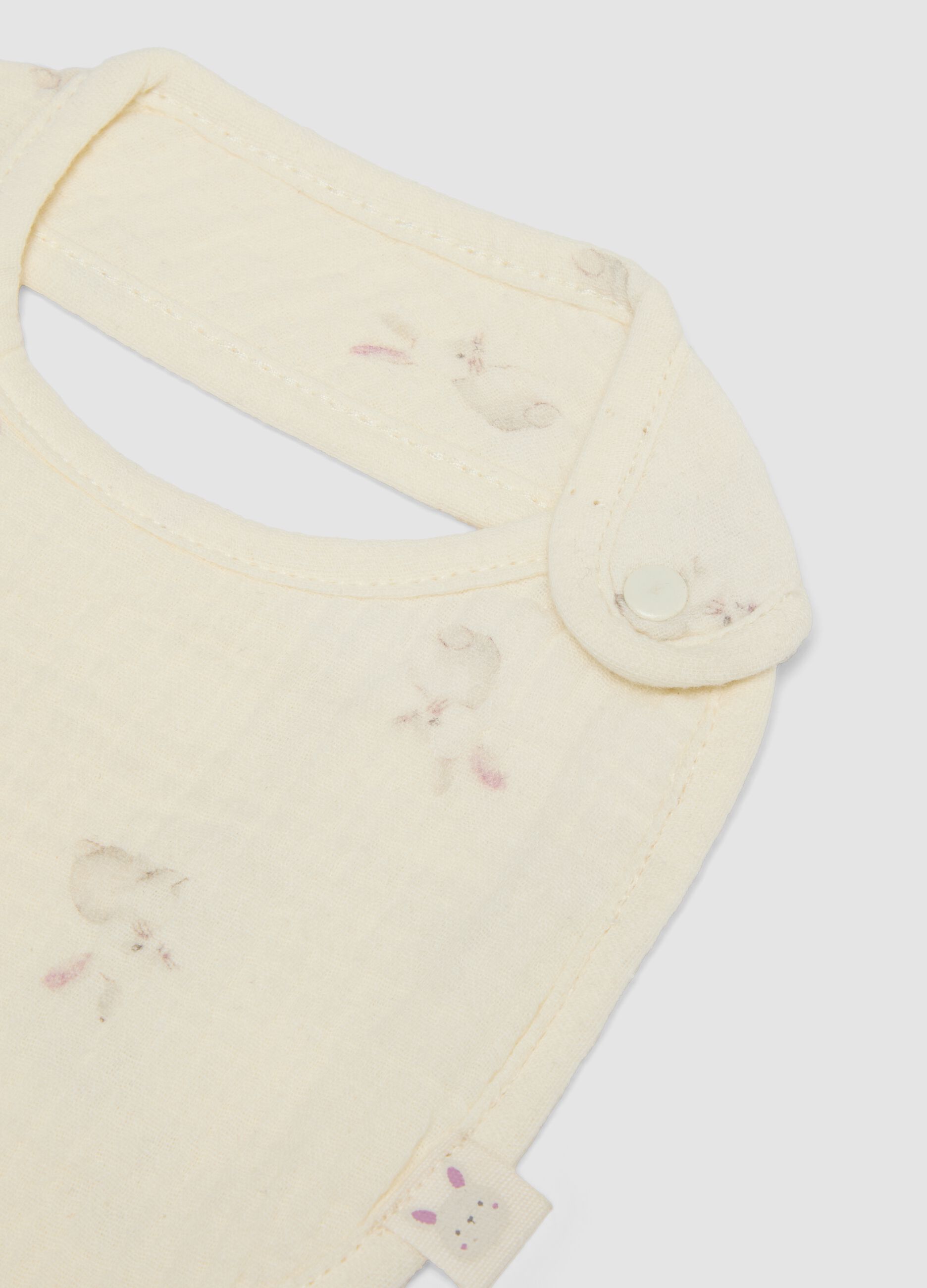 2-pack of multicolour pure cotton bibs for baby girl