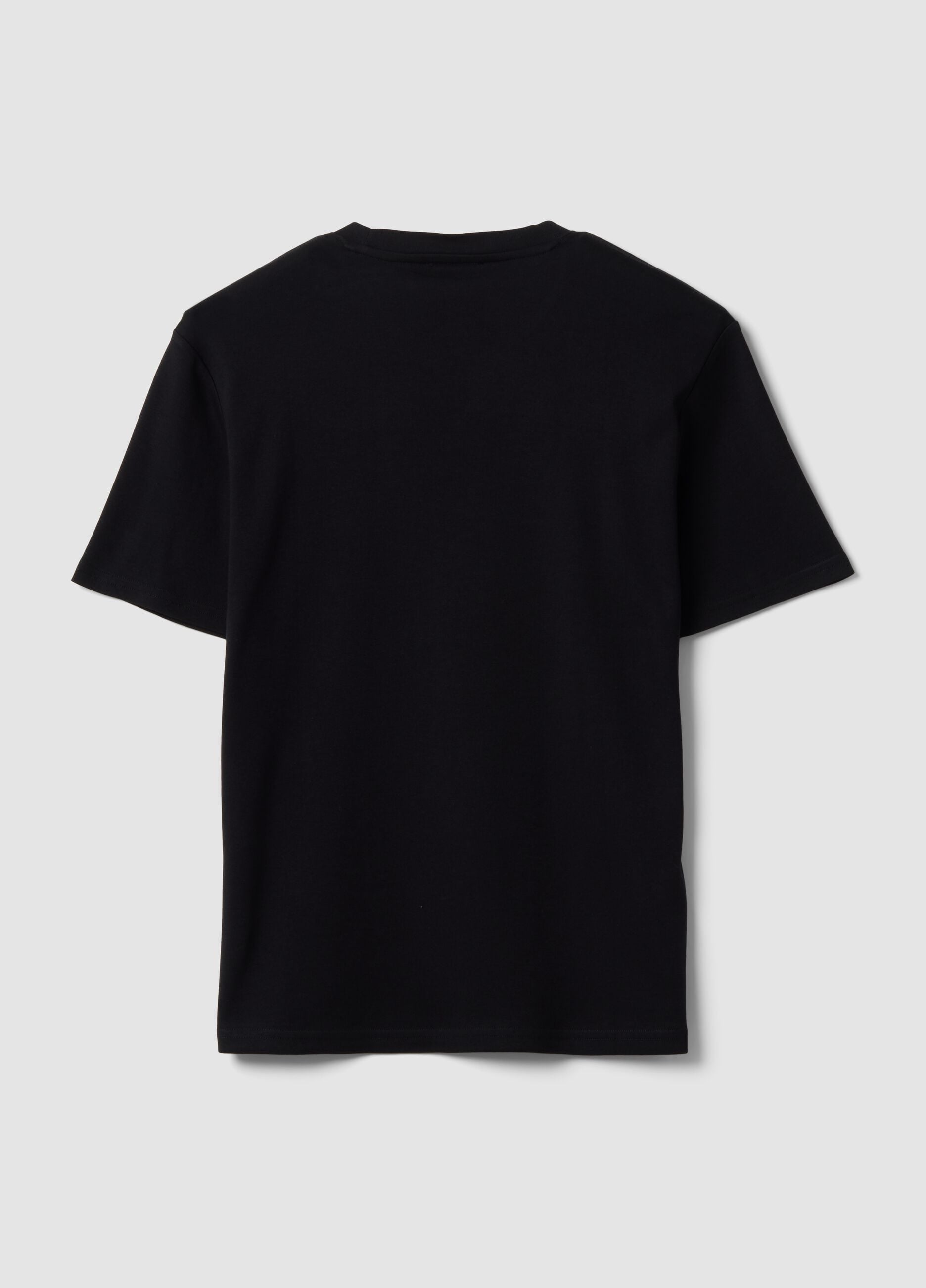 Black The Iconic Tee T-shirt in pure cotton, short sleeves, relaxed fit