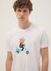 White Paul Frank print T-shirt in pure cotton, regular fit_3