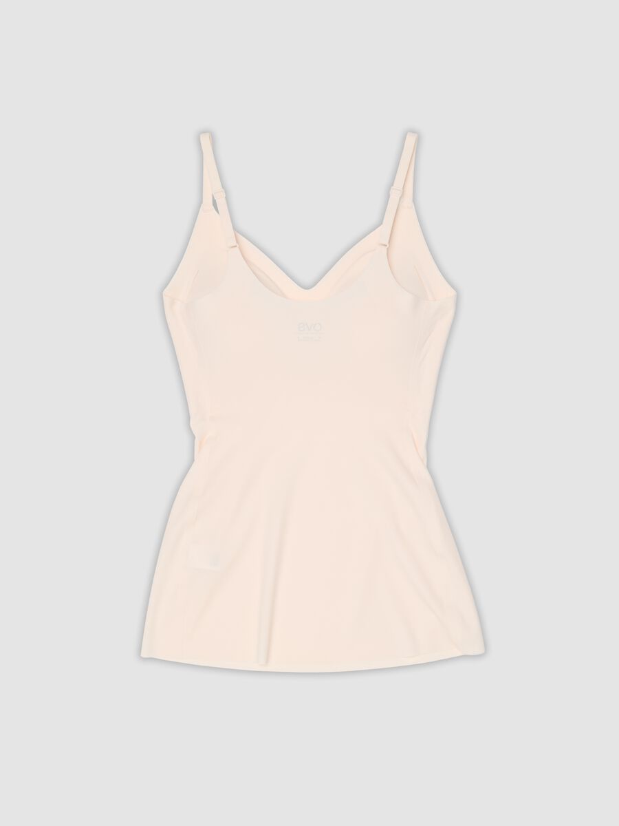 Pink stretch V-neck camisole_5