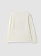 White pure organic cotton T-shirt with glitter print for girls_1
