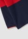 Blue striped long-sleeve pure cotton polo shirt for boys_3