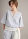 White pure cotton striped shirt_0