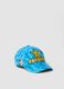 Light blue baseball cap with decorative print_0