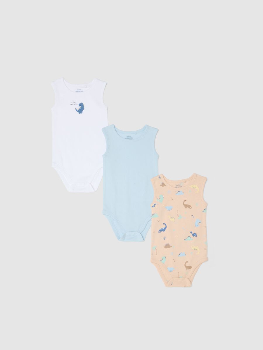 Body in puro cotone multicolor da neonato regular fit_0