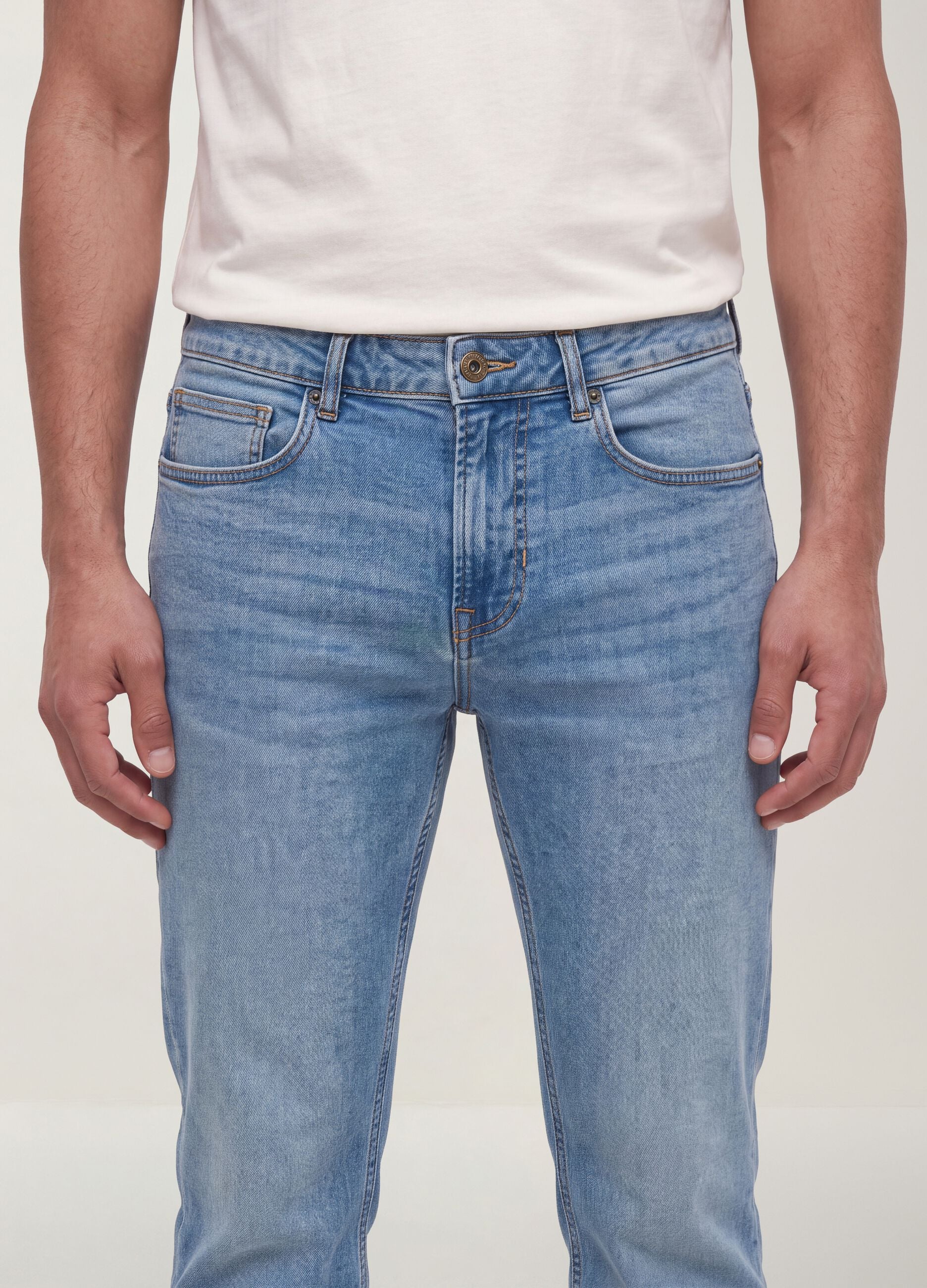 Slim-fit stretch cotton denim jeans