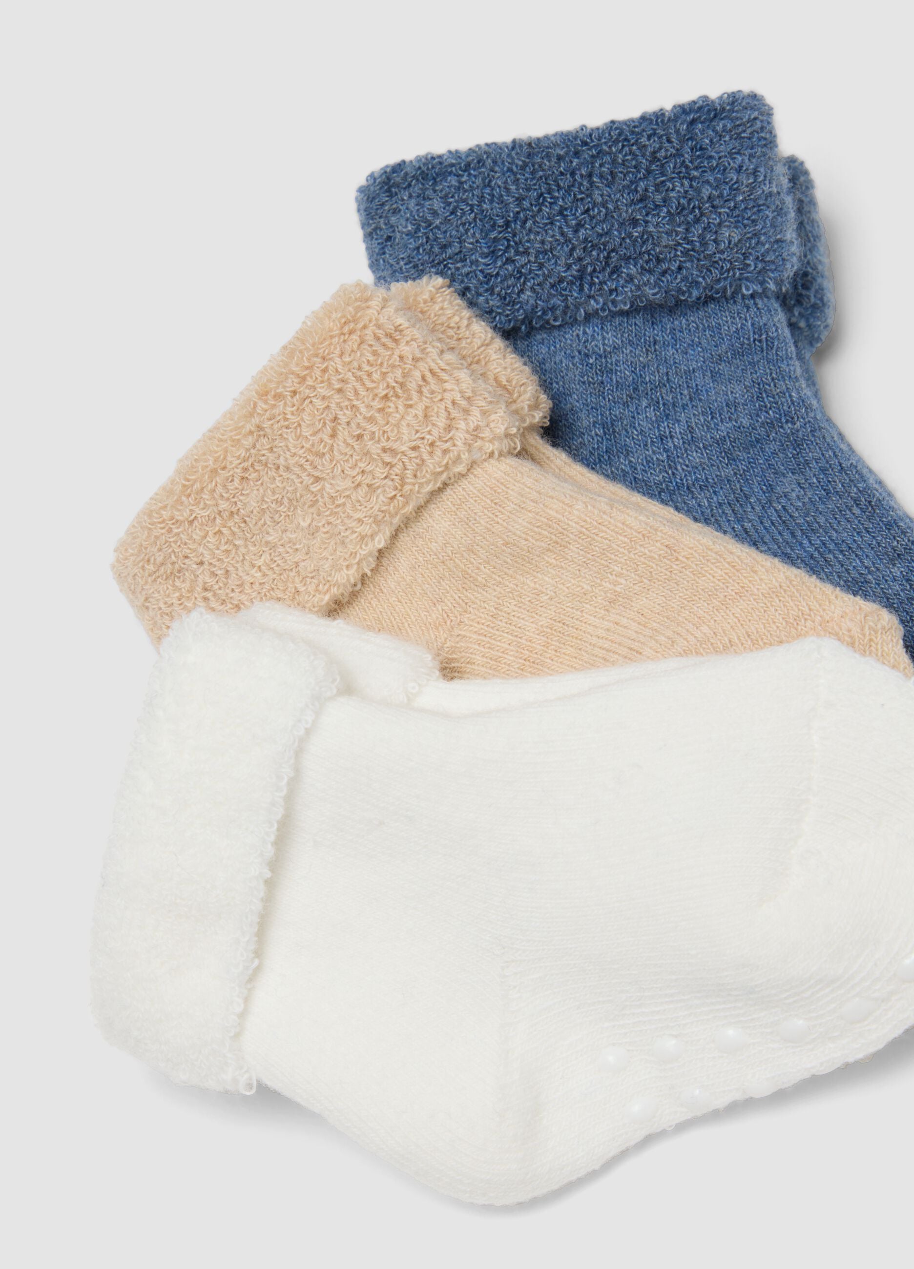 Pack of 4 multicolour organic cotton-blend baby socks