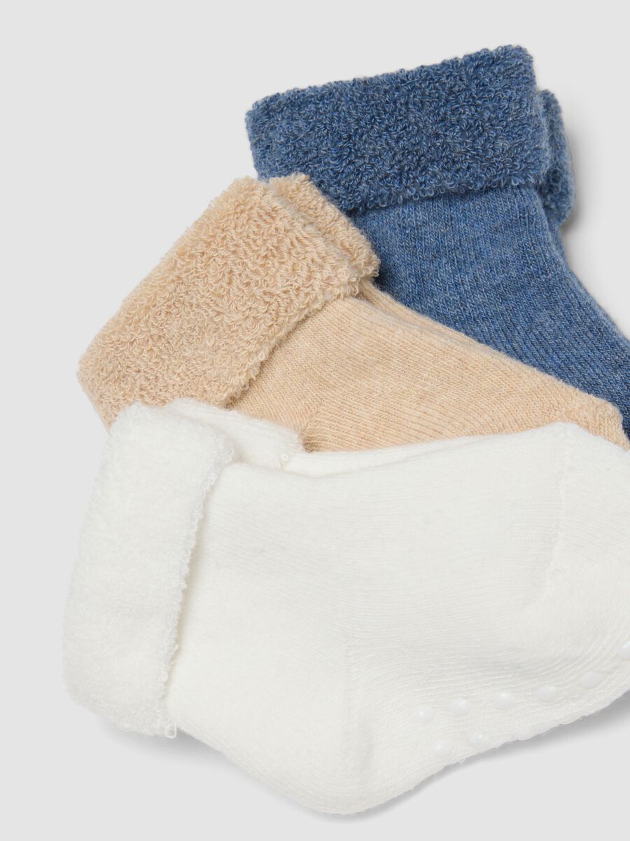 Pack of 4 multicolour organic cotton-blend baby socks_2
