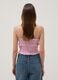 Pink pure cotton tank top with thin straps_3