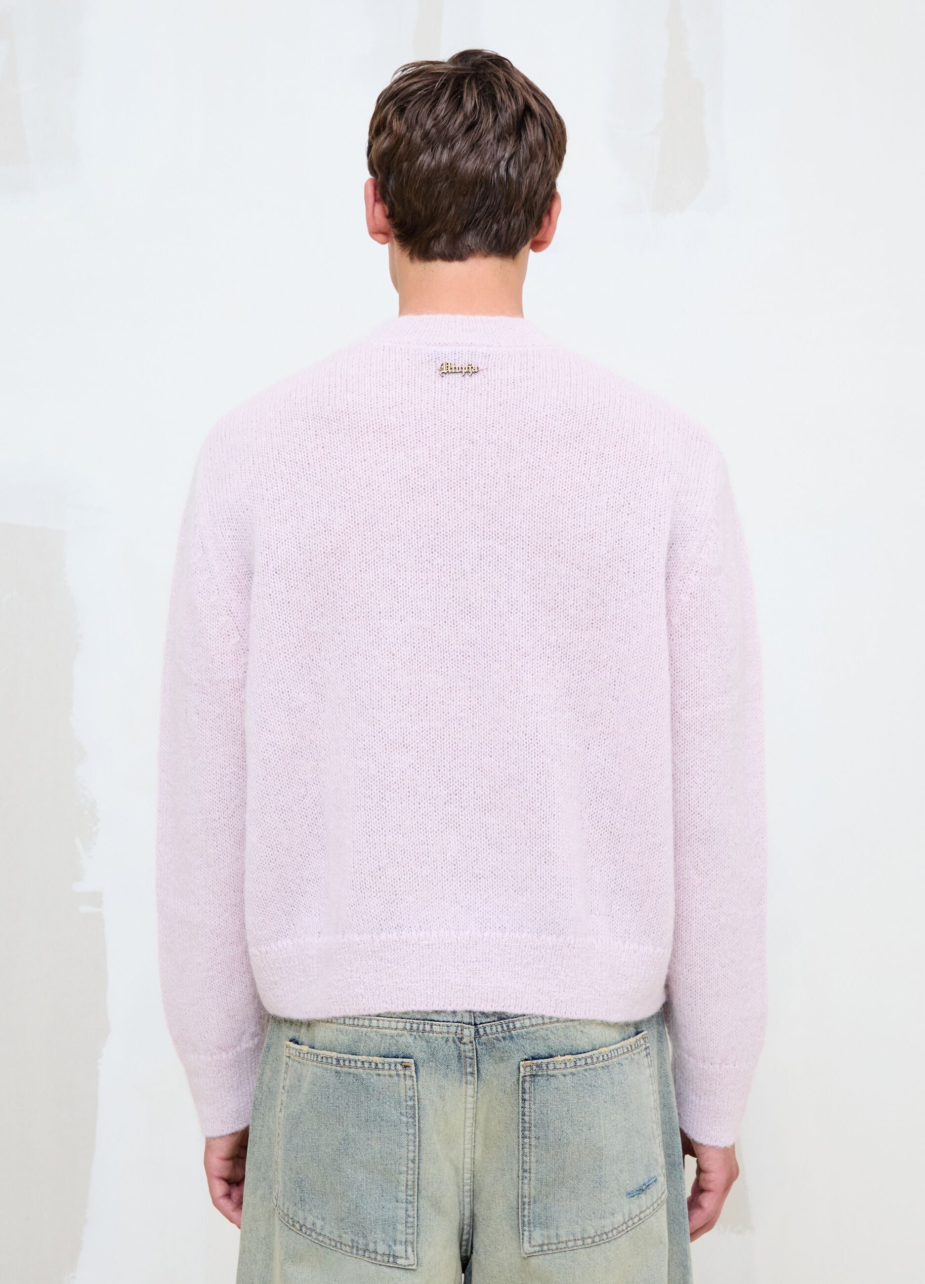 Light Pink Mohair Crew-Neck Jumper