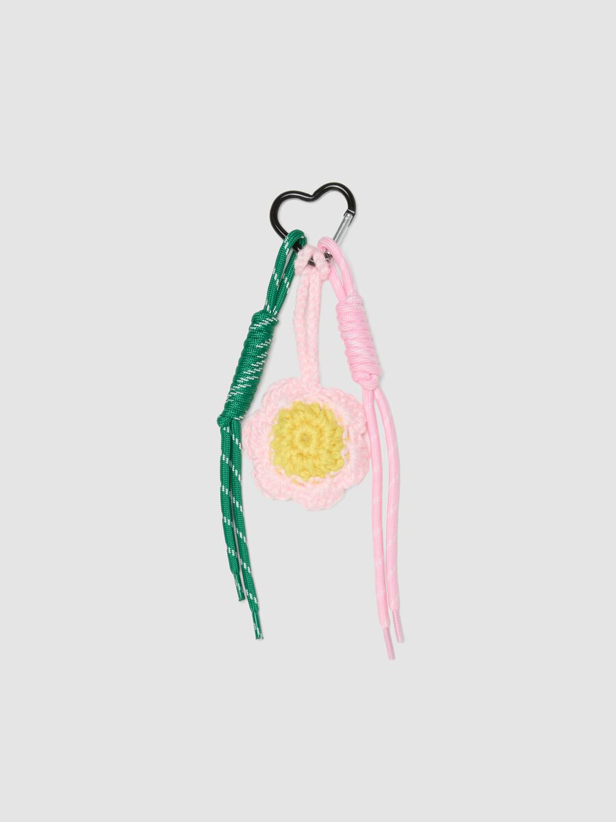 Portachiavi multicolor con fiore_0