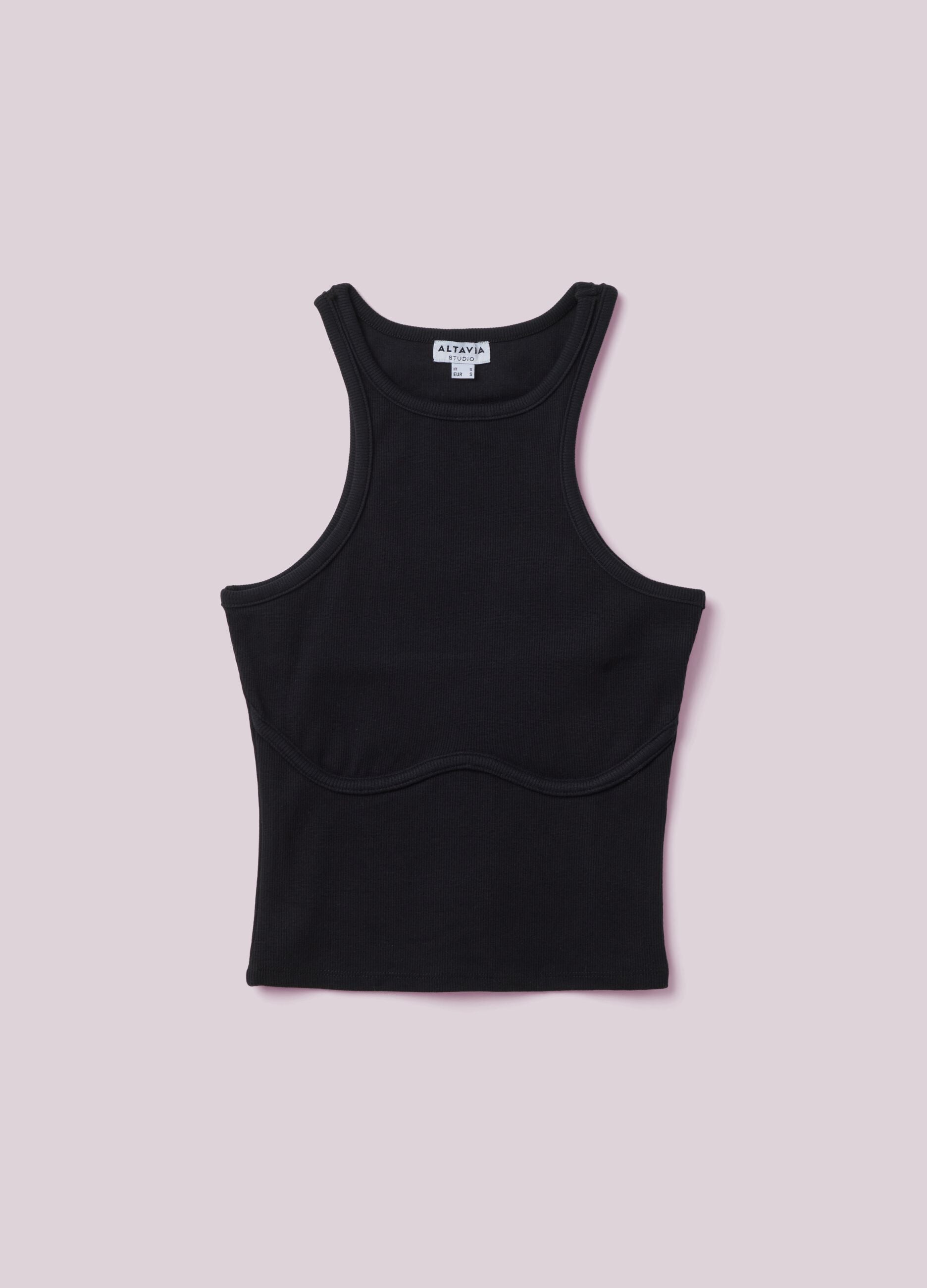 Ribbed Stretch Cotton Tank Top ALTAVIA STUDIO