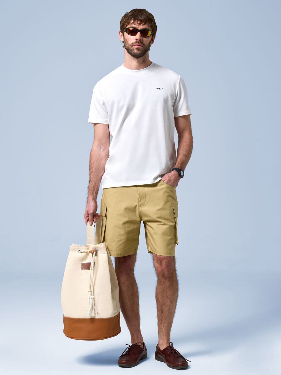 T-shirt bianca in misto cotone elasticizzato ALTAVIA SAILING_0