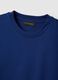 Blue relaxed fit crew neck pure cotton t-shirt_5
