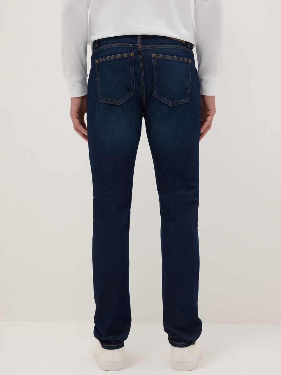 Slim Fit Blue Pure Cotton Jeans_2