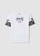 T-shirt in puro cotone bianca da bambino oversize fit con stampe_3