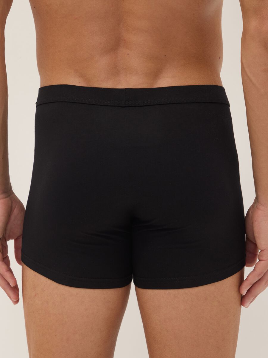 Bipack di boxer neri in cotone Supima elasticizzato_2