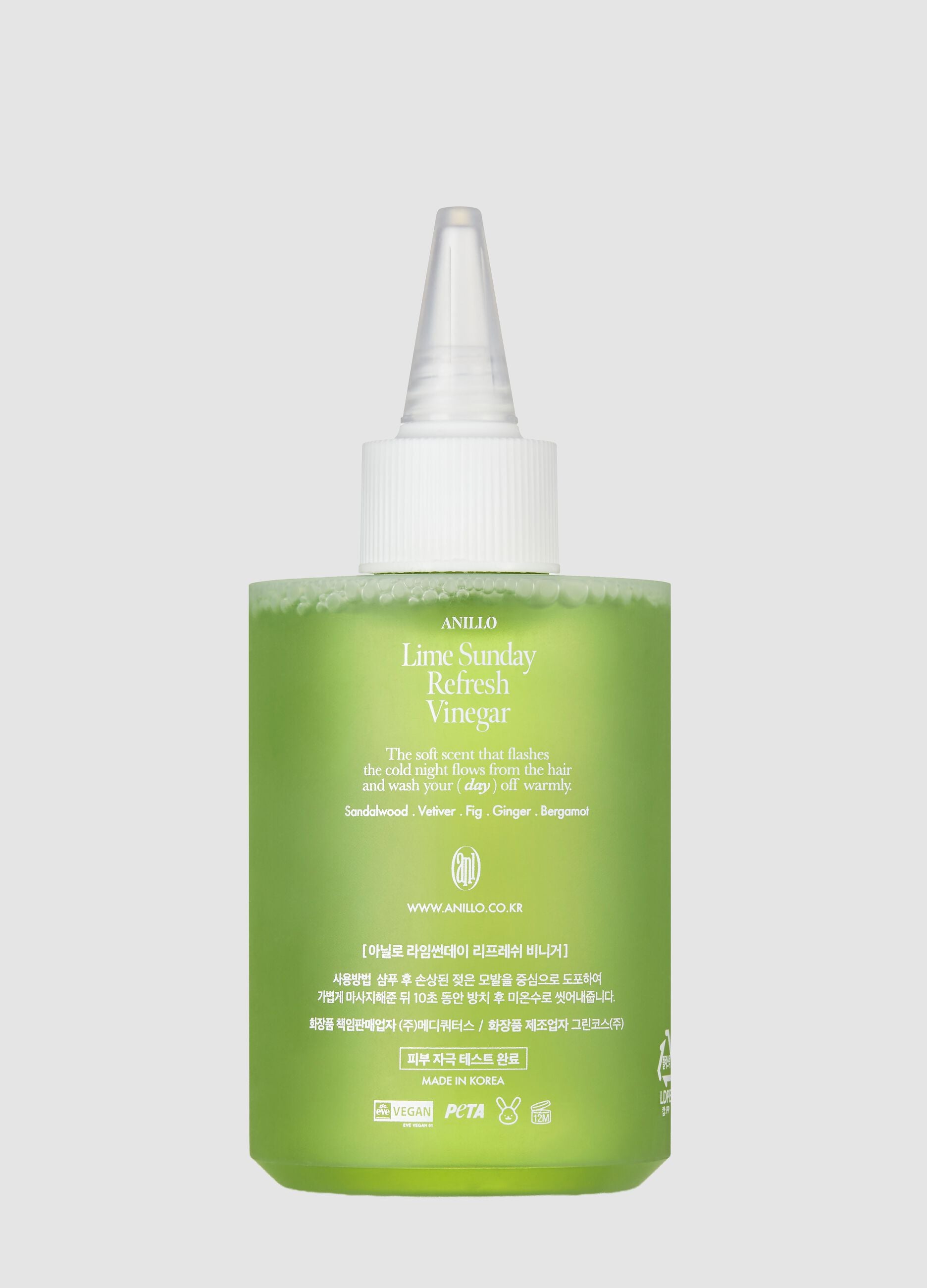 Lime Sunday Refresh Hair Vinegar 200ml - Korean haircare