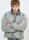 Denim Padded Jacket Vintage Light Blue_1