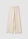 Girls' Beige Culotte Trousers in Pure Cotton_3