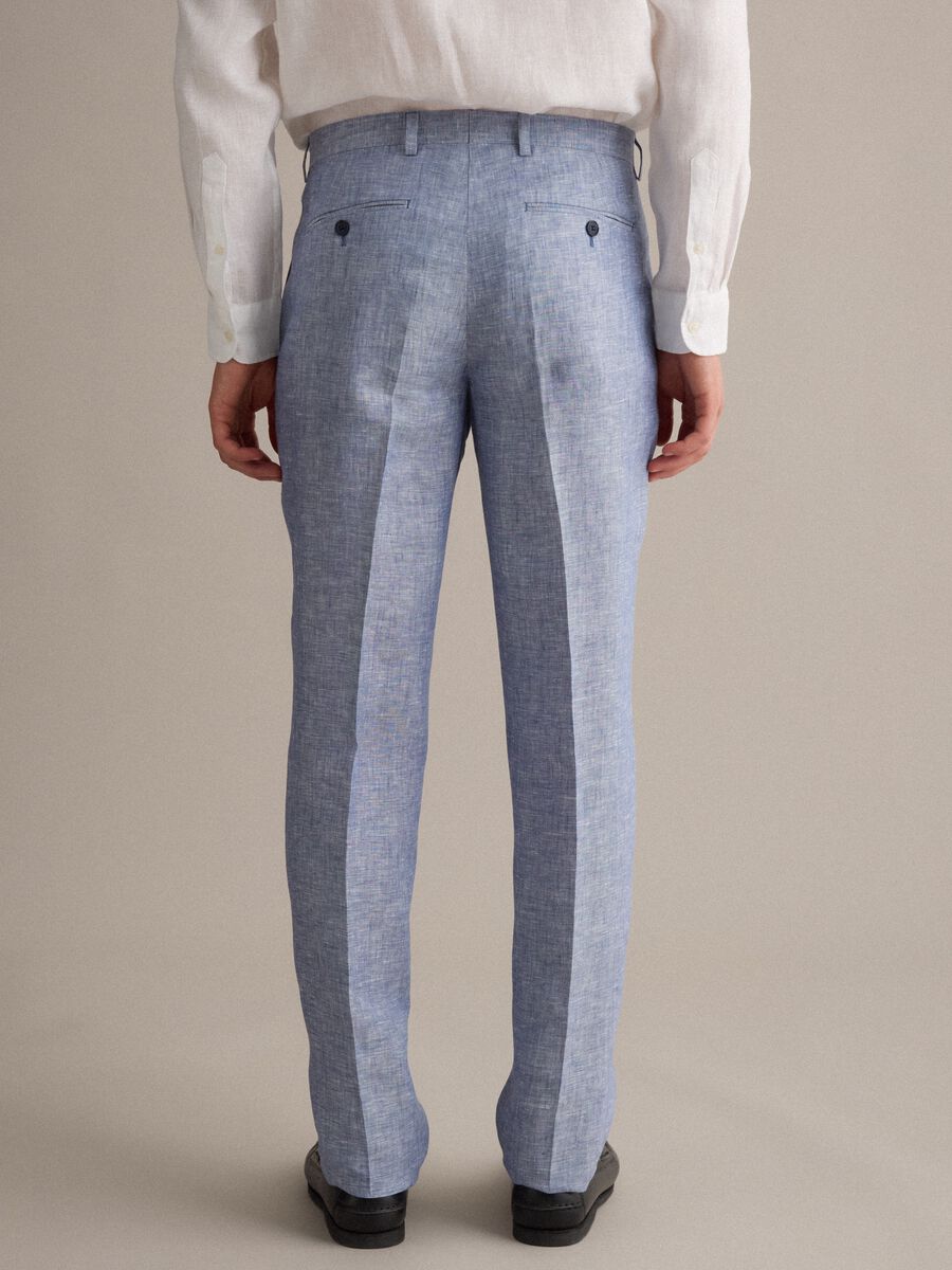 Light Blue Pure Linen Trousers_2
